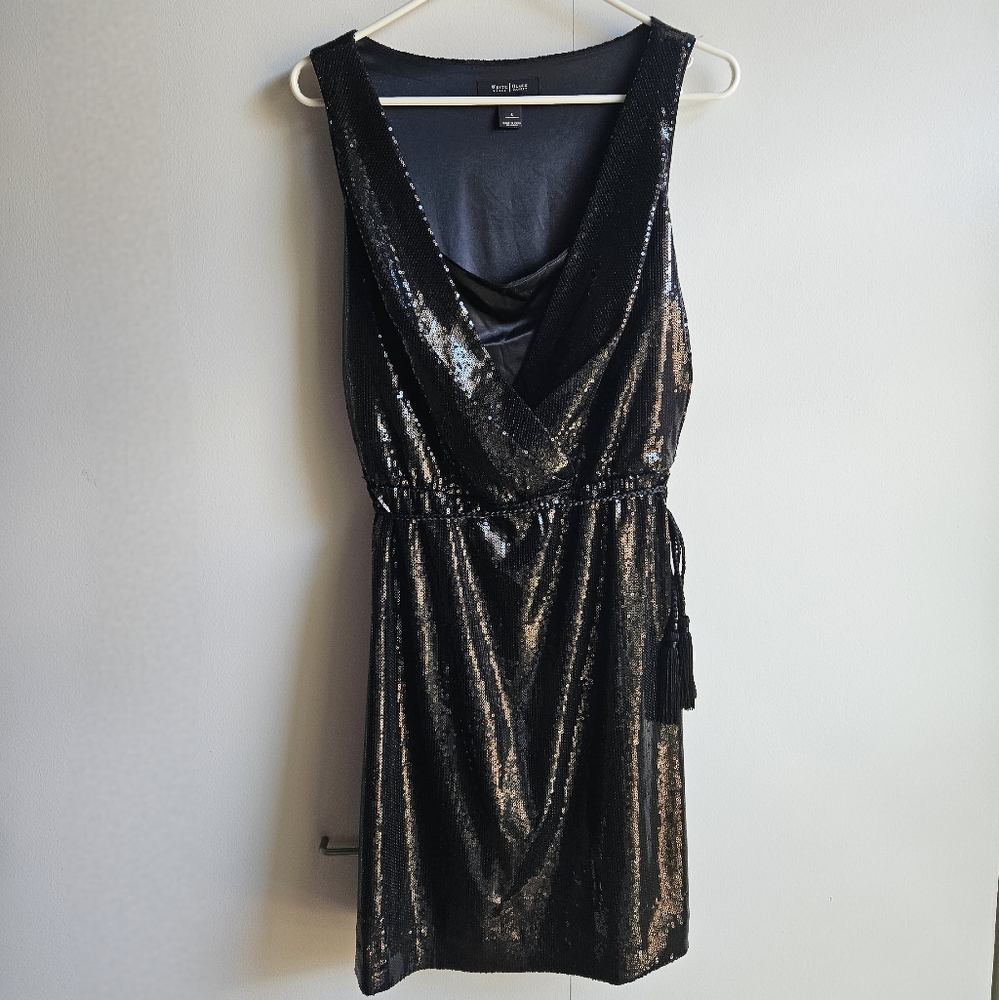 White House Black Market Sleeveless Sequin Mini Dress in Women's 4